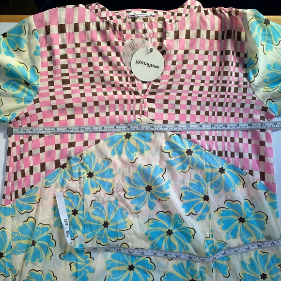 Gimaguas Womens Parati Floral Panal Printed Cotton Midi Dress Beach Cover New - Picture 15 of 16